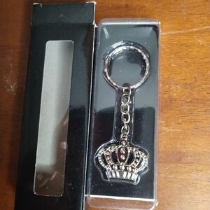 New Royal Silver Crown Keychain